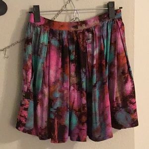 NWT multicolor skirt with POCKETS